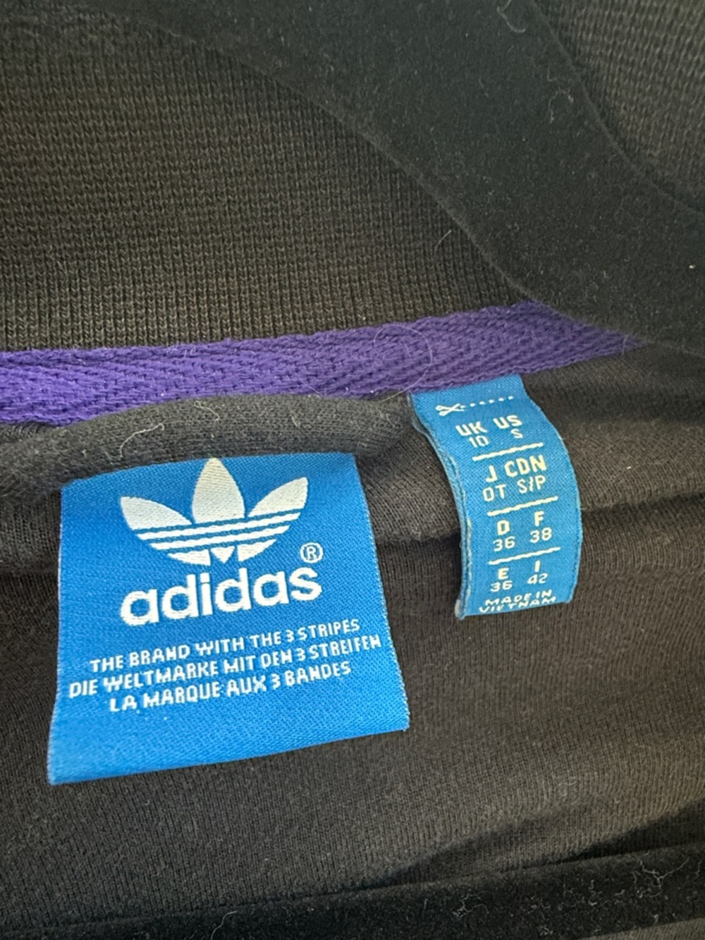 adidas Black Cropped reflective Bomber Jacket - Picture 3 of 4